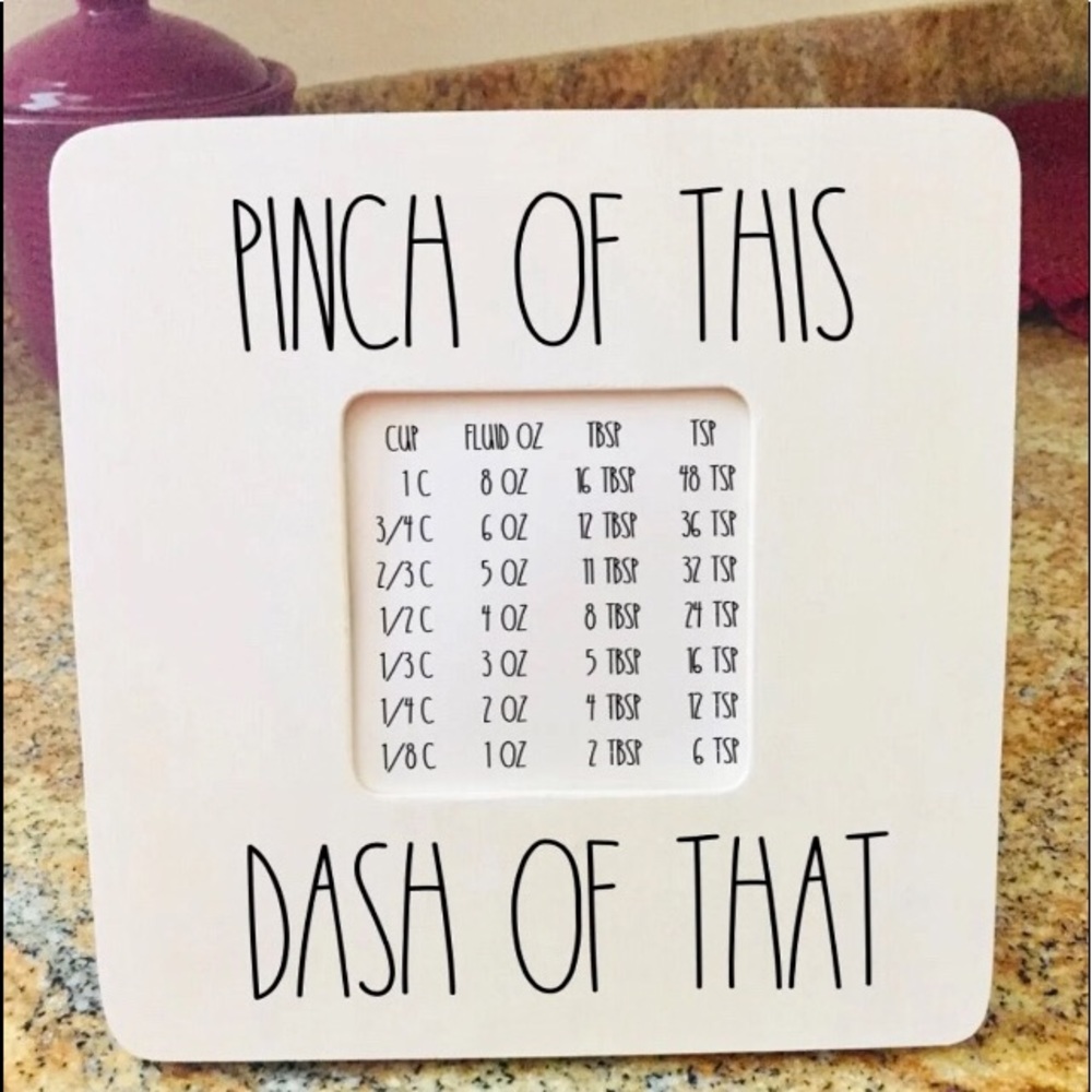 Kitchen Measurement Sign
